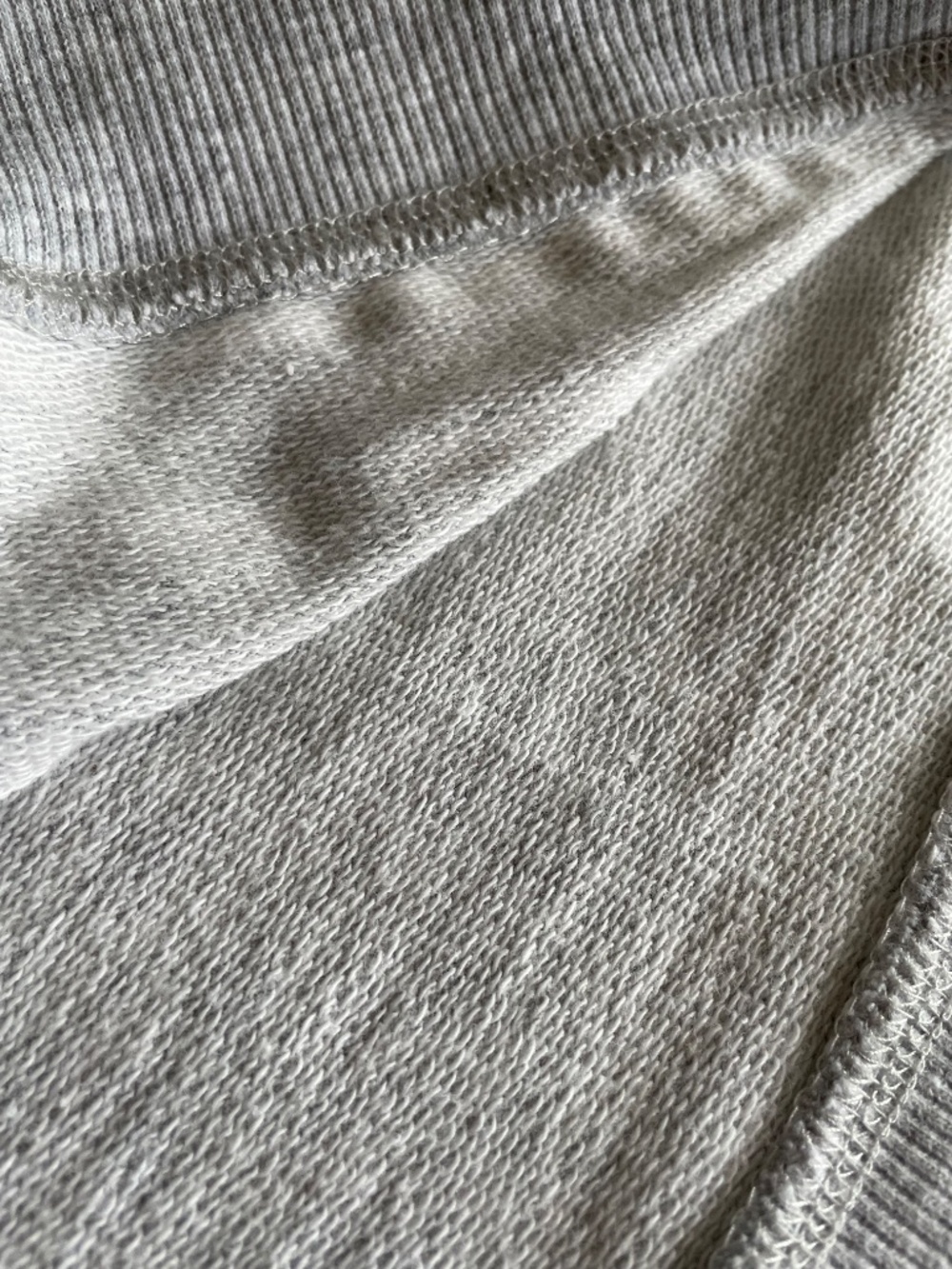 Sonoma Cotton Blend Lightweight Sweatshirt in Grey and White in Size L - Picture 3 of 8